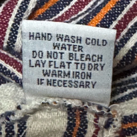 Hippie Laundry Boho Chevron Fringe Tank Top Size M 100% Cotton Striped Festival - Picture 7 of 7